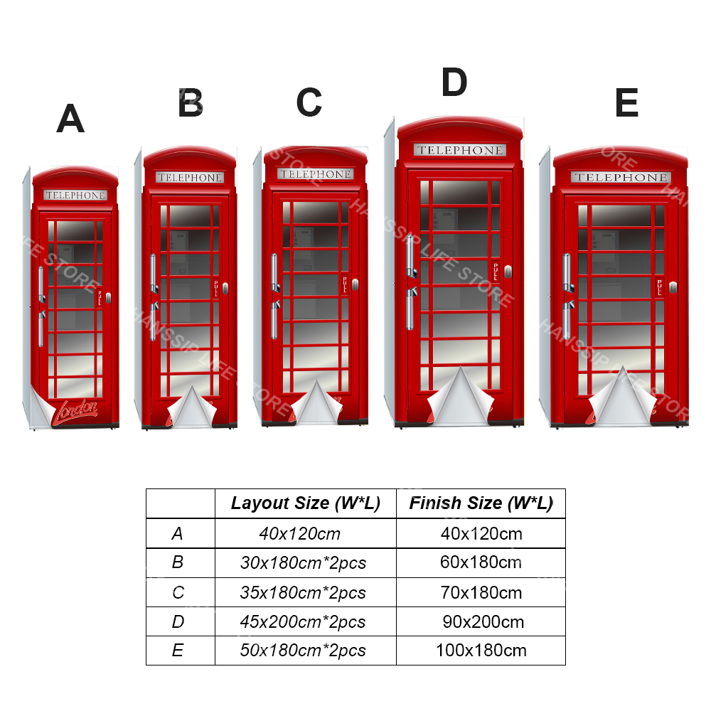 Retro Phone Booth Printed Refr - Kitchen Appliances Vintage review and price