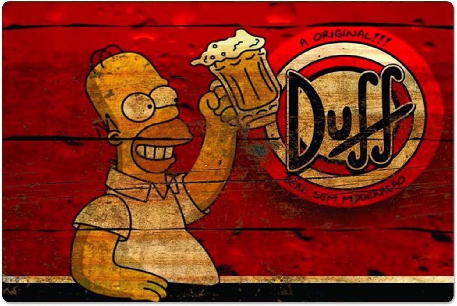 Retro Metal Poster Homer Duff  - Kitchen Appliances Vintage review and price