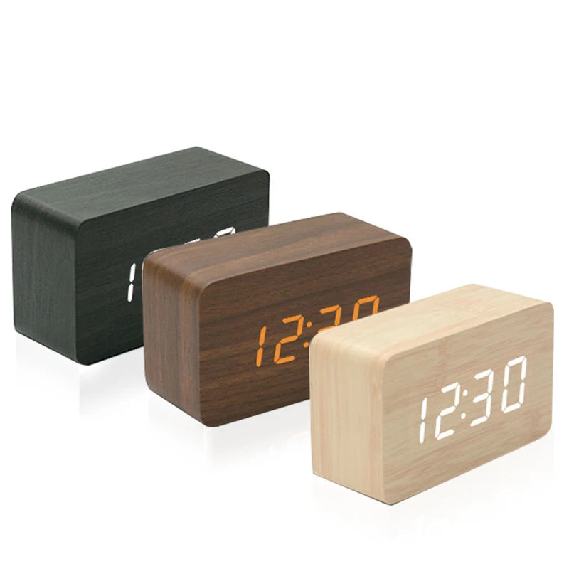 Wooden Digital Alarm Clock for - Kitchen Appliances Vintage review and price